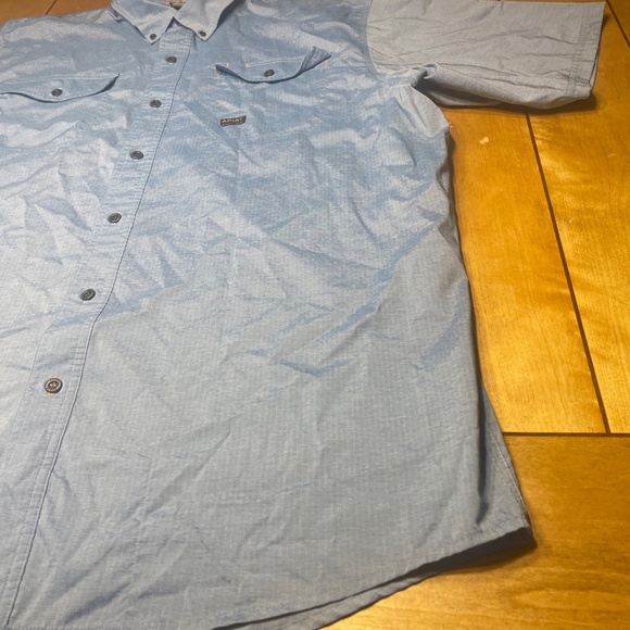 Ariat Rebar Made Tough VenTEK Dura Stretch Work Shirt XL Color Blue MINT!!! - Picture 3 of 16